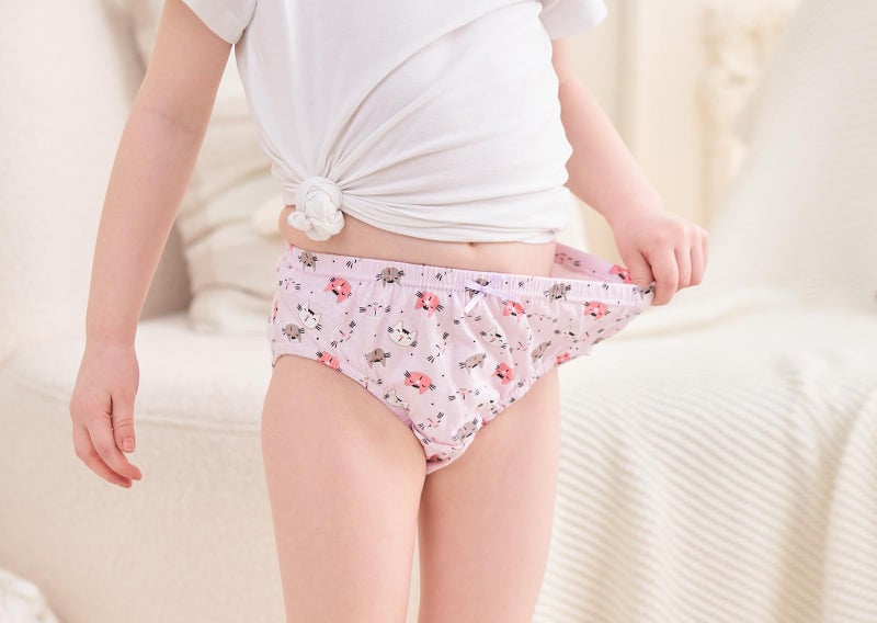 CHUNG Little Girls Toddlers Cotton Briefs Panties Underwear 5 Pack, Cat,2-3Y - Image 3